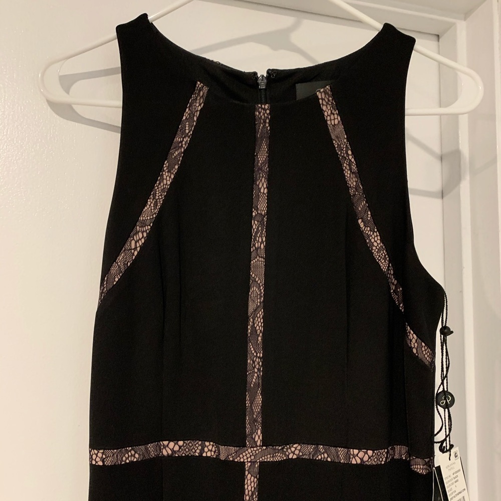 Adrianna Papell Black Insert Lace Dress Long - Picture 5 of 6